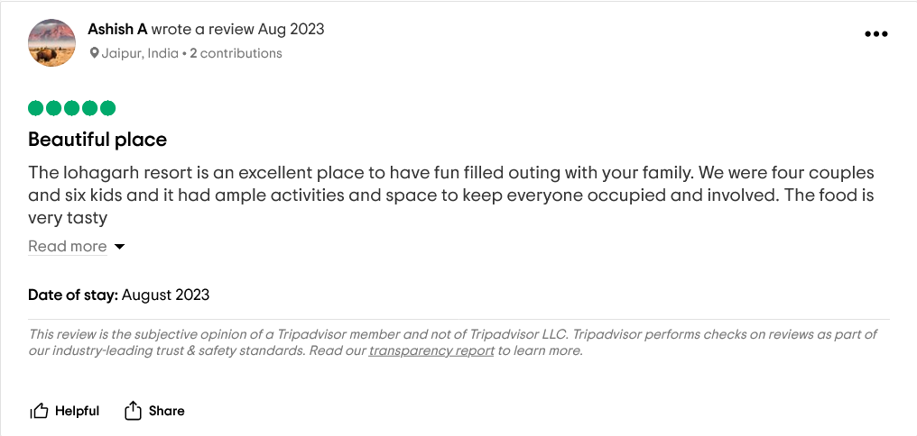 Screenshot 2023-09-05 at 11-20-05 LOHAGARH FORT RESORT (Kookas) - Hotel Reviews Photos Rate Comparison - Tripadvisor